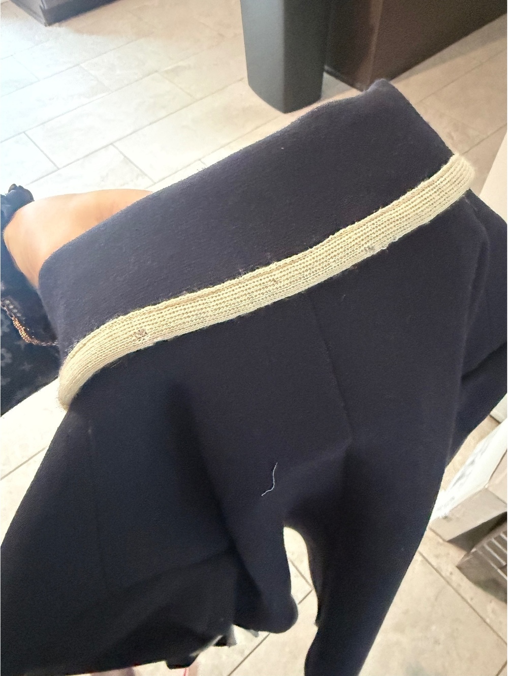 Veronica beard navy Edison blazer white trim sailor nautical style 10 *flawed* - Picture 5 of 6